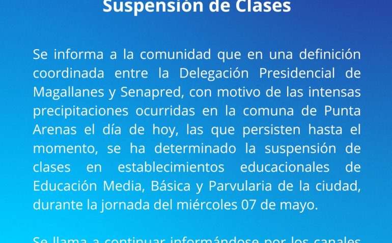SUSPENSION DE CLASES