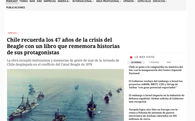 Portal internacional Infodefensa destacó la presentación de la obra